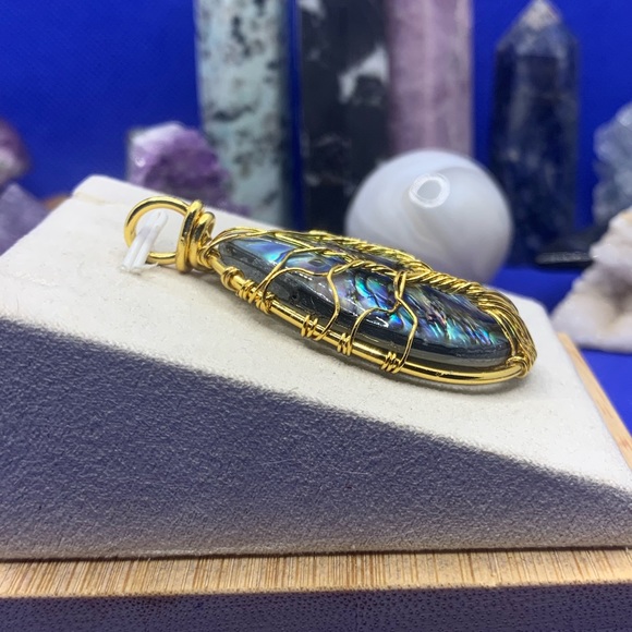 Fabulous Golden Copper Wire Wrapped Tree of Life Genuine Abalone Pendant‼️SOLD‼️ - Picture 10 of 14